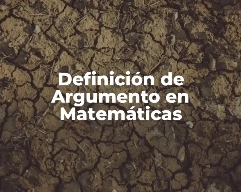 Definición de Argumento en Matemáticas