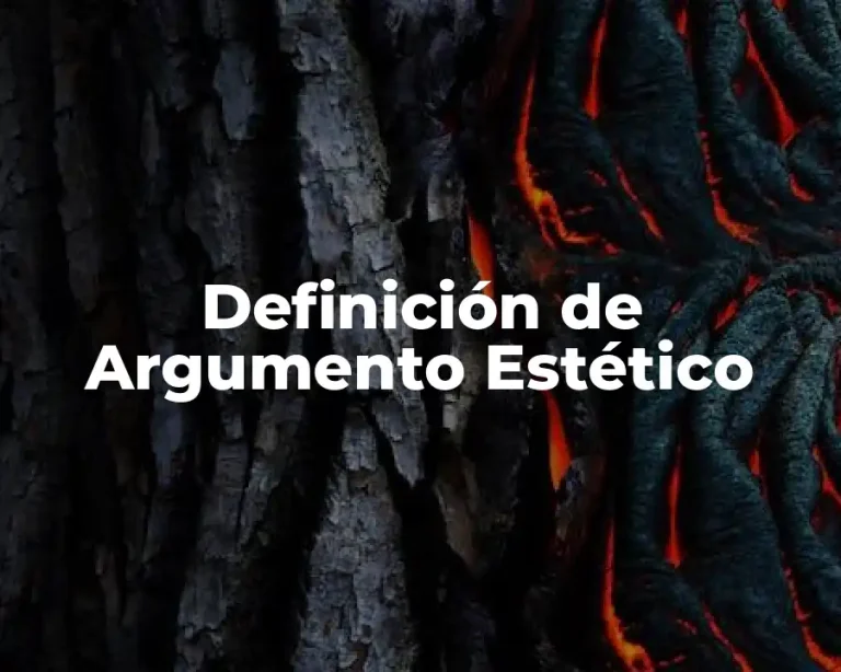 Definición de Argumento Estético
