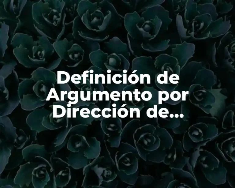Definición de Argumento por Dirección de Movimiento