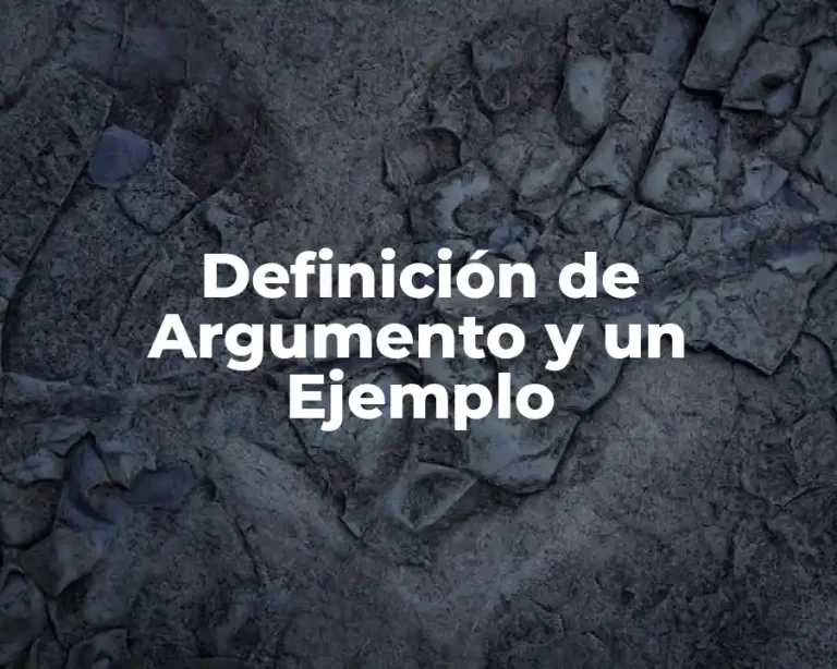 Definición de Argumento y un Ejemplo