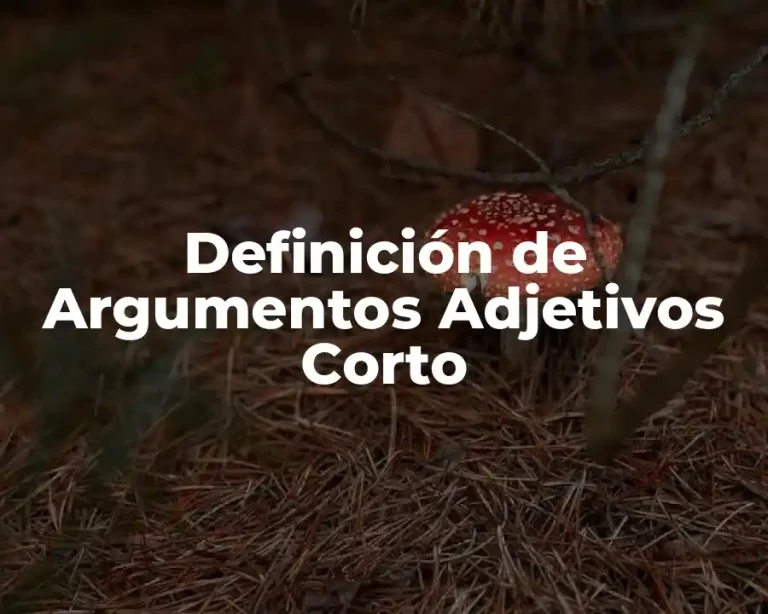 Definición de Argumentos Adjetivos Corto