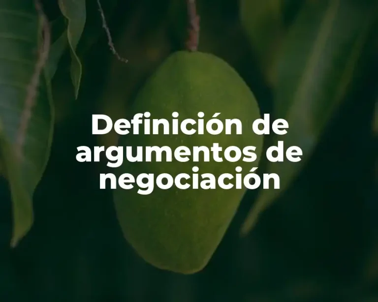 Definición de argumentos de negociación