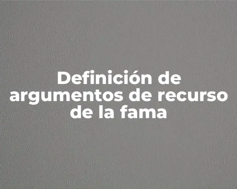 Definición de argumentos de recurso de la fama