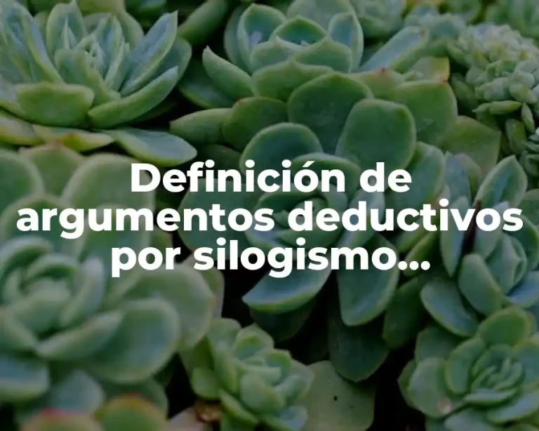 Definición de argumentos deductivos por silogismo hipotetico
