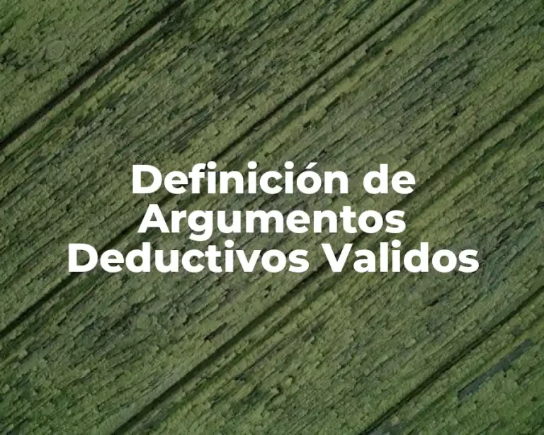 Definición de Argumentos Deductivos Validos