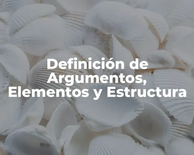 Definición de Argumentos, Elementos y Estructura