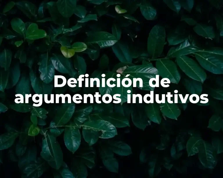 Definición de argumentos indutivos