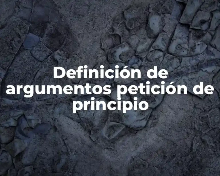 Definición de argumentos petición de principio