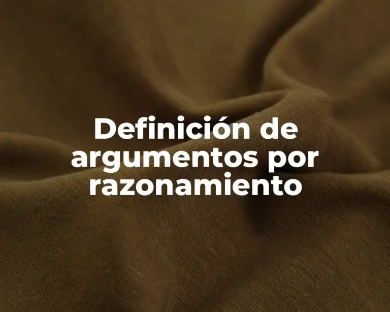 Definición de argumentos por razonamiento