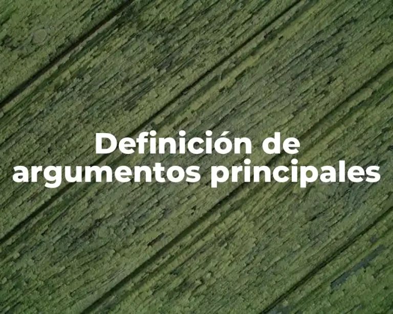 Definición de argumentos principales