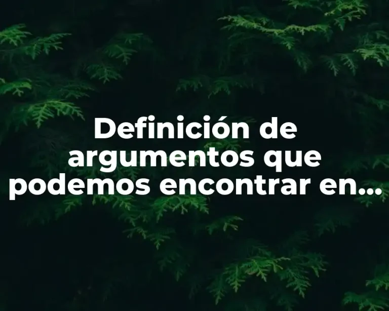 Definición de argumentos que podemos encontrar en un periódico
