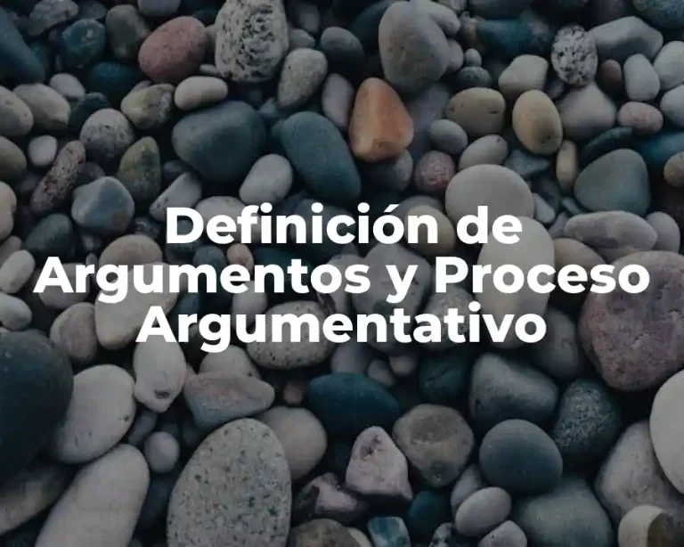 Definición de Argumentos y Proceso Argumentativo