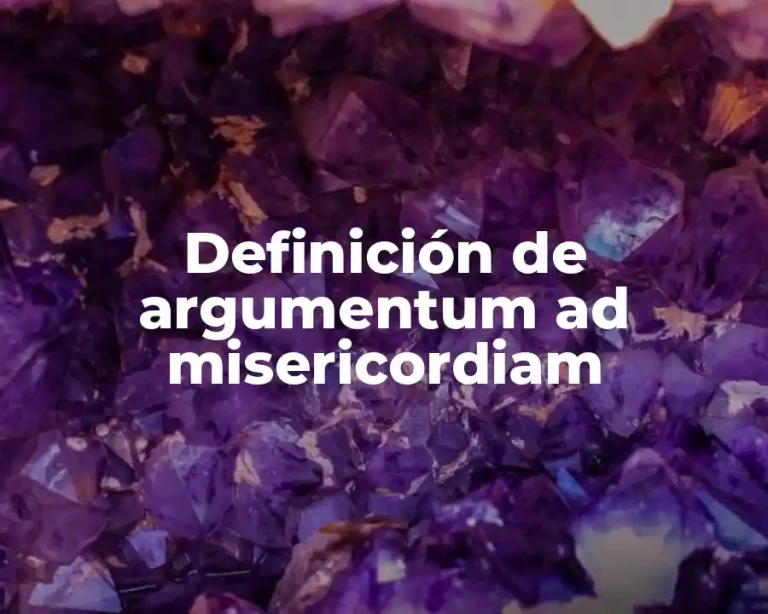 Definición de argumentum ad misericordiam