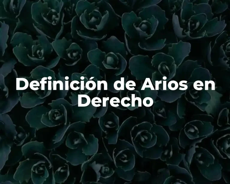 Definición de Arios en Derecho