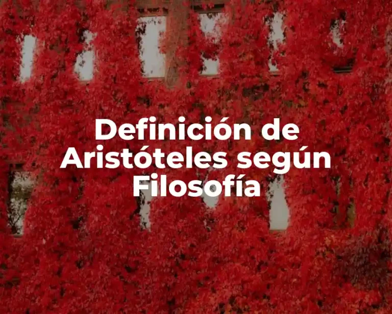 Definición de Aristóteles según Filosofía