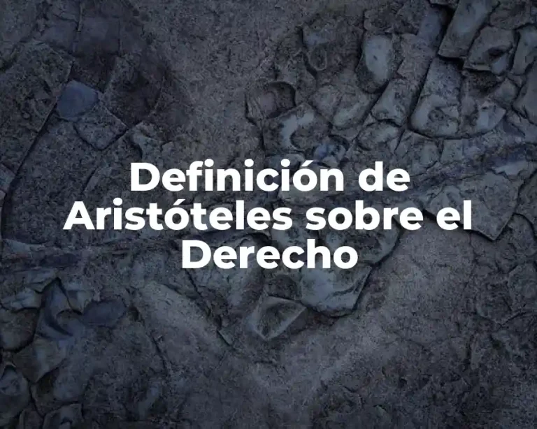 Definición de Aristóteles sobre el Derecho