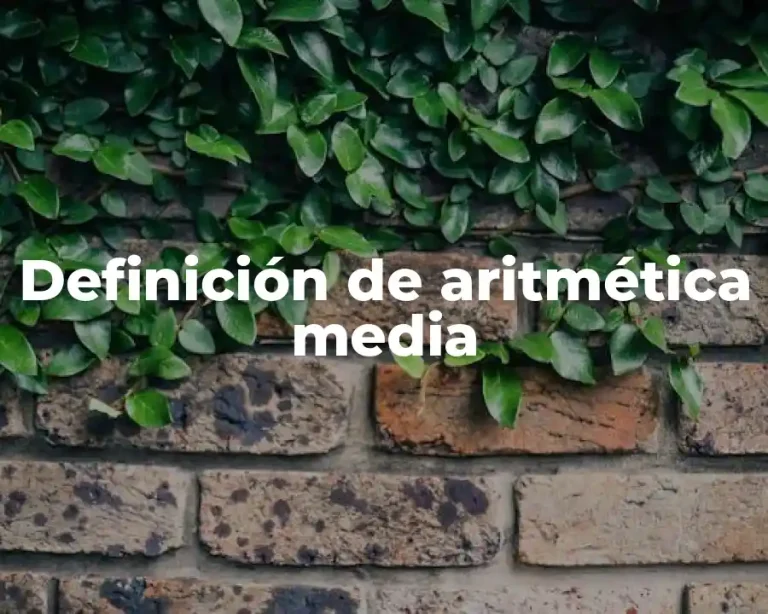 Definición de aritmética media