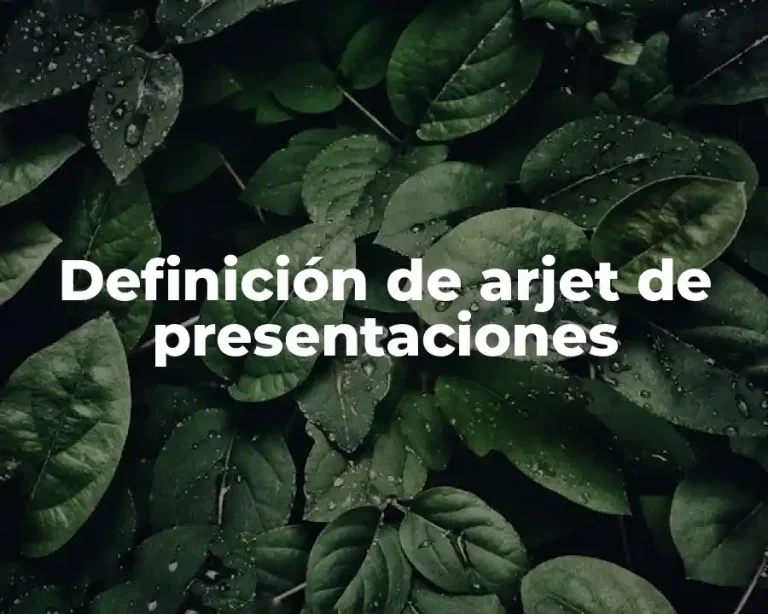 Definición de arjet de presentaciones