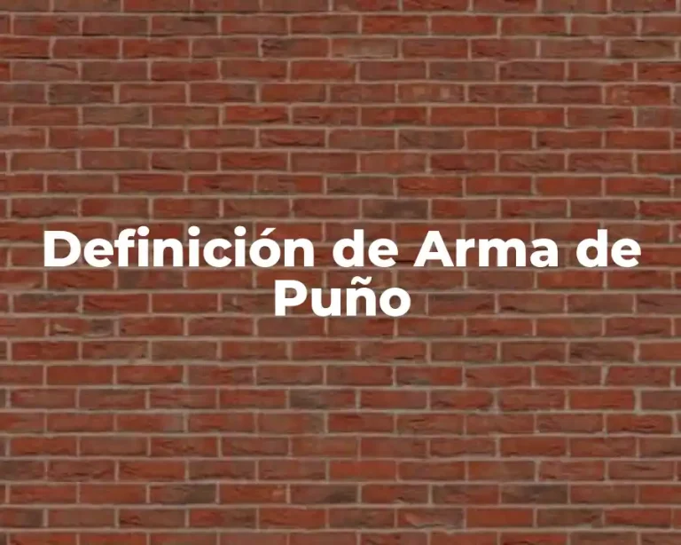 Definición de Arma de Puño