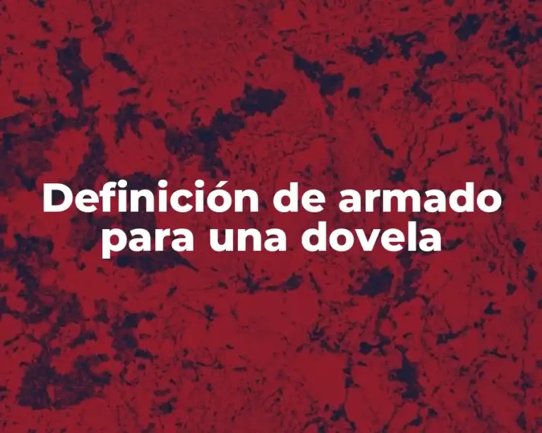 Definición de armado para una dovela