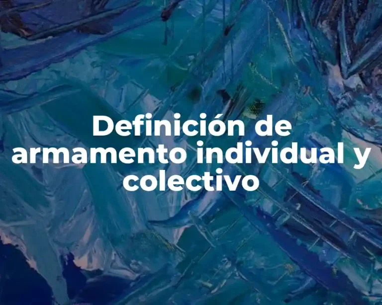 Definición de armamento individual y colectivo