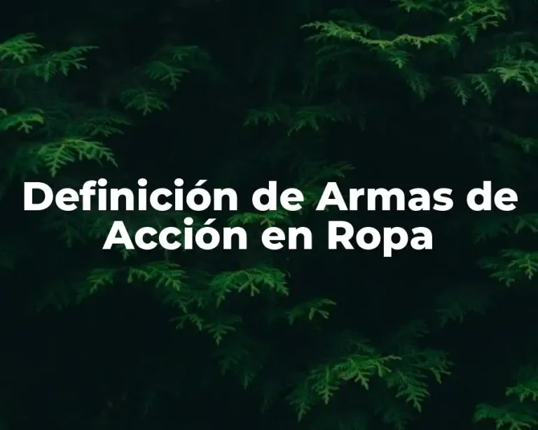 Definición de Armas de Acción en Ropa