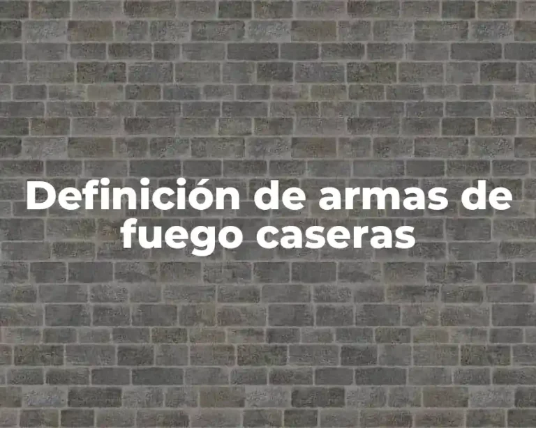 Definición de armas de fuego caseras