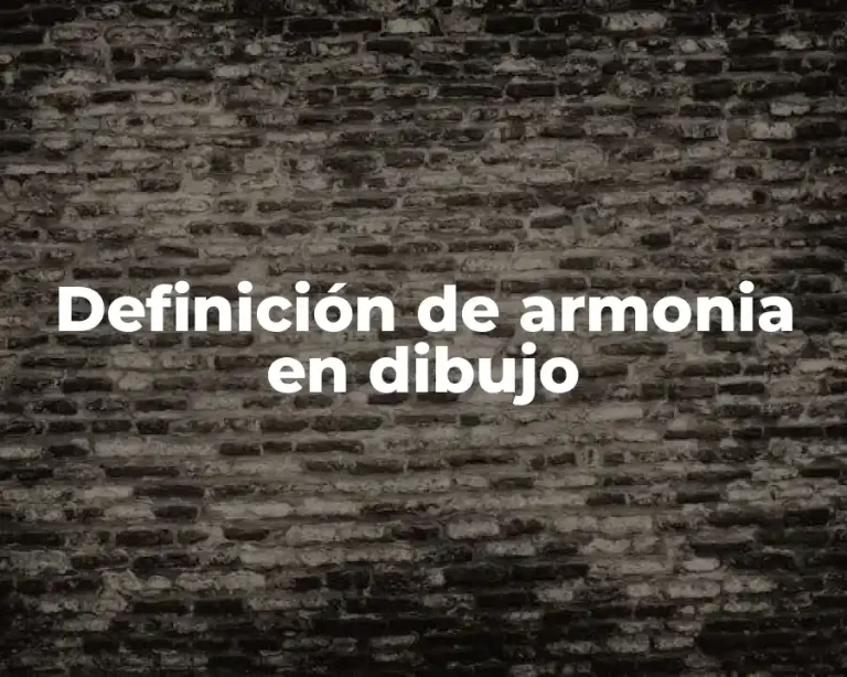 Definición de armonia en dibujo
