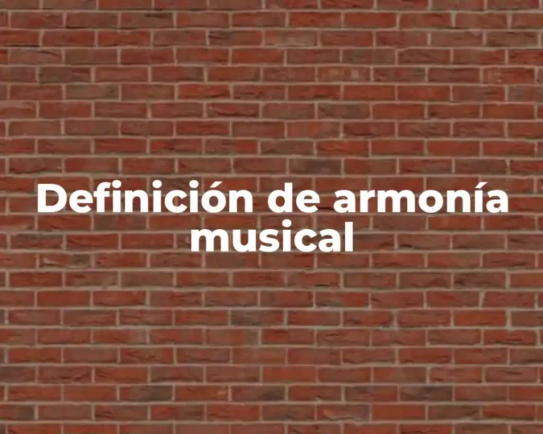 Definición de armonía musical