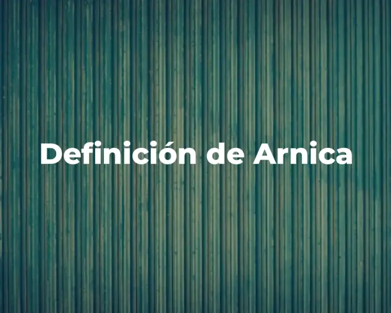 Definición de Arnica