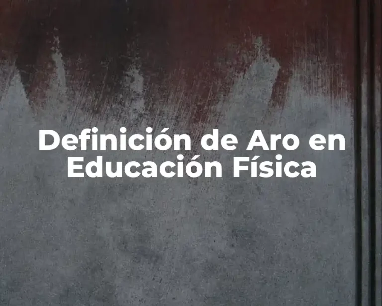 Definición de Aro en Educación Física