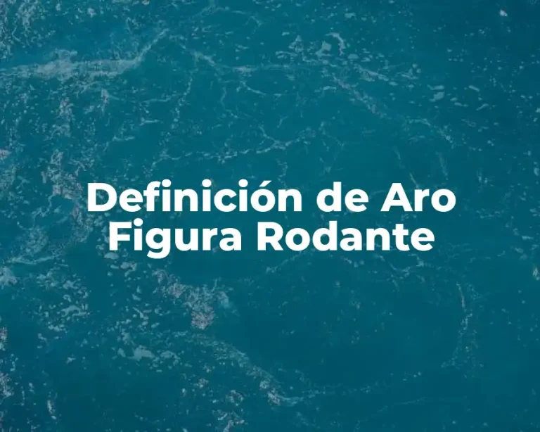 Definición de Aro Figura Rodante