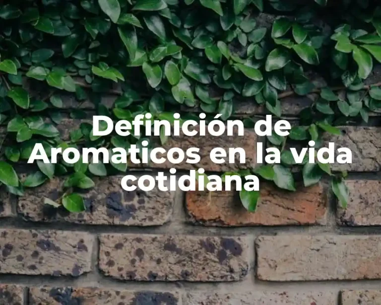 Definición de Aromaticos en la vida cotidiana
