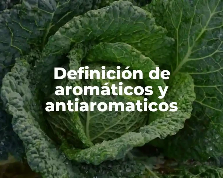 Definición de aromáticos y antiaromaticos