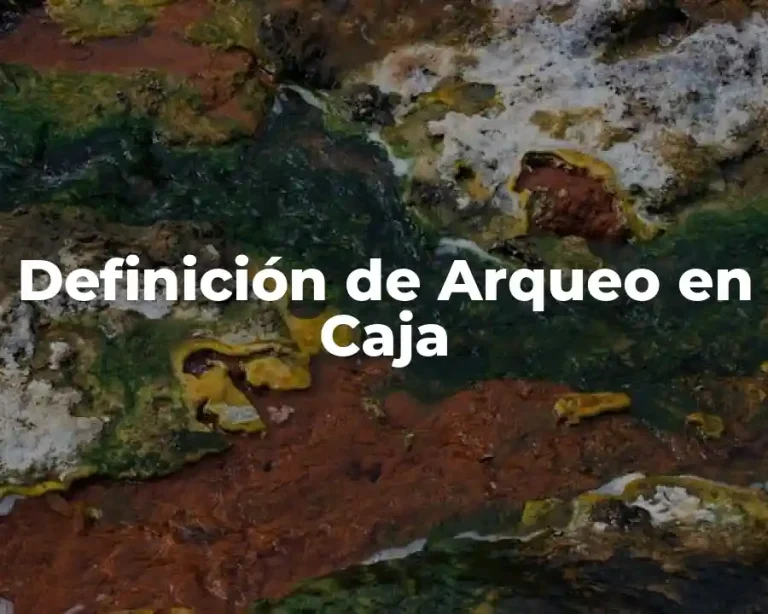 Definición de Arqueo en Caja