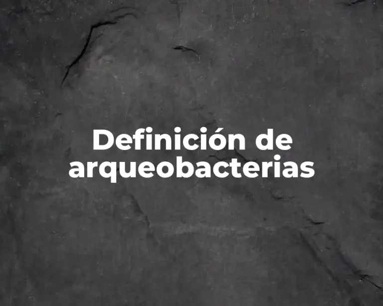 Definición de arqueobacterias