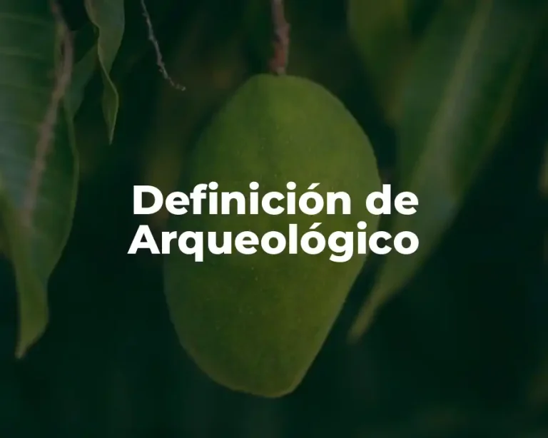 Definición de Arqueológico