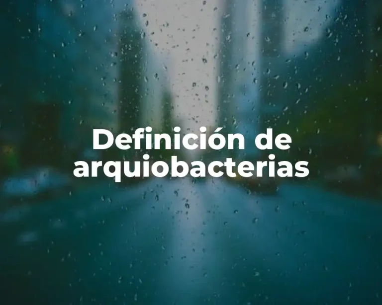 Definición de arquiobacterias