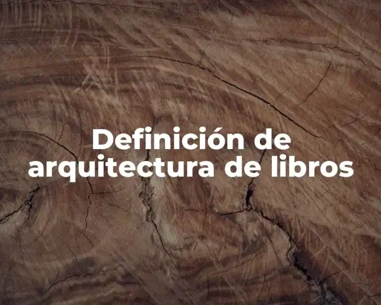 Definición de arquitectura de libros