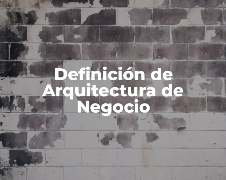 Definición de Arquitectura de Negocio