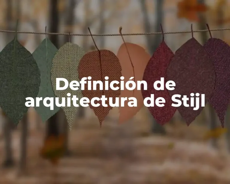 Definición de arquitectura de Stijl