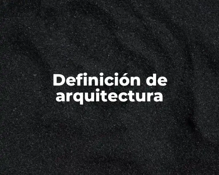 Definición de arquitectura