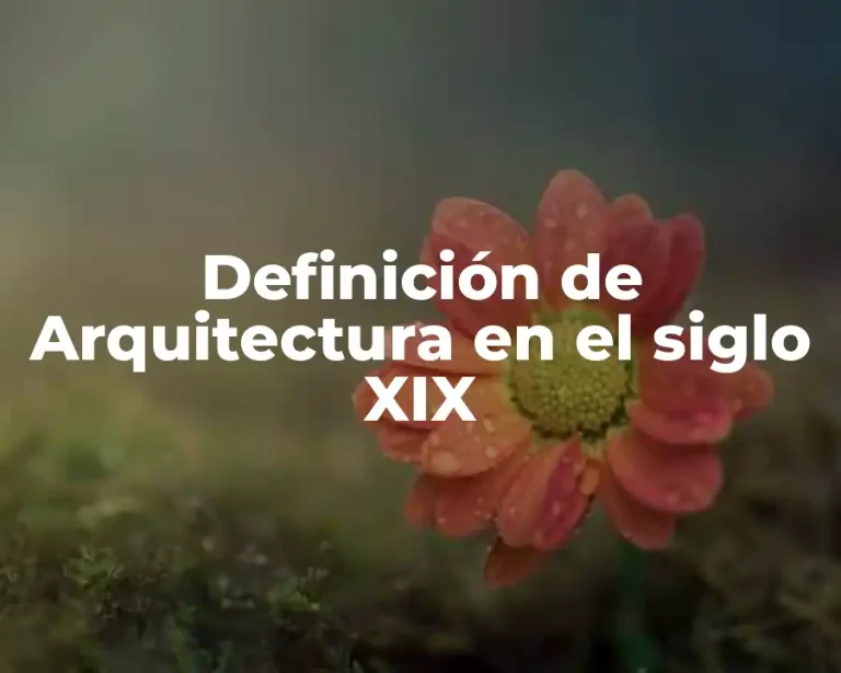 Definición de Arquitectura en el siglo XIX