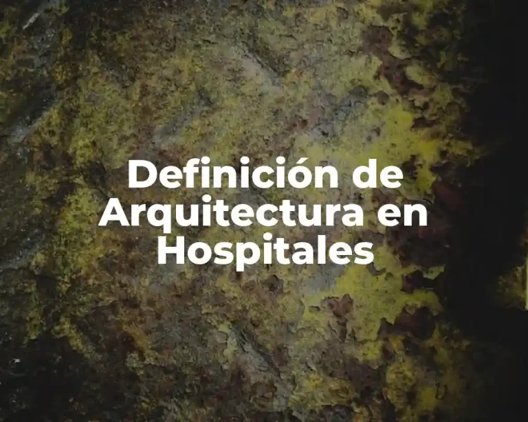 Definición de Arquitectura en Hospitales