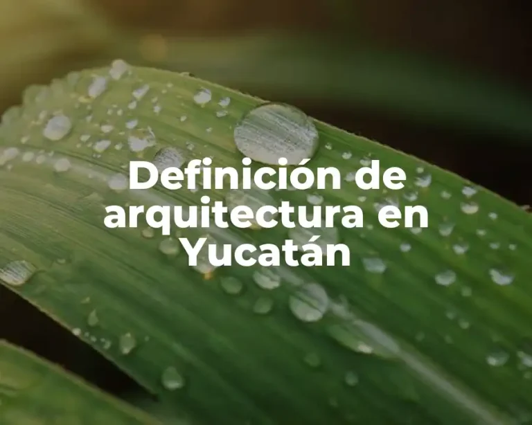 Definición de arquitectura en Yucatán