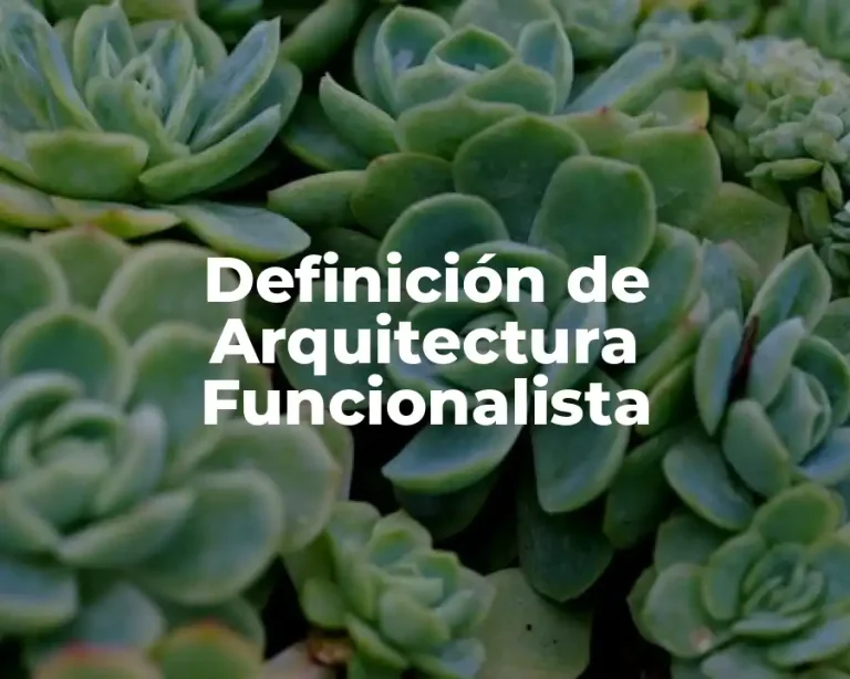 Definición de Arquitectura Funcionalista