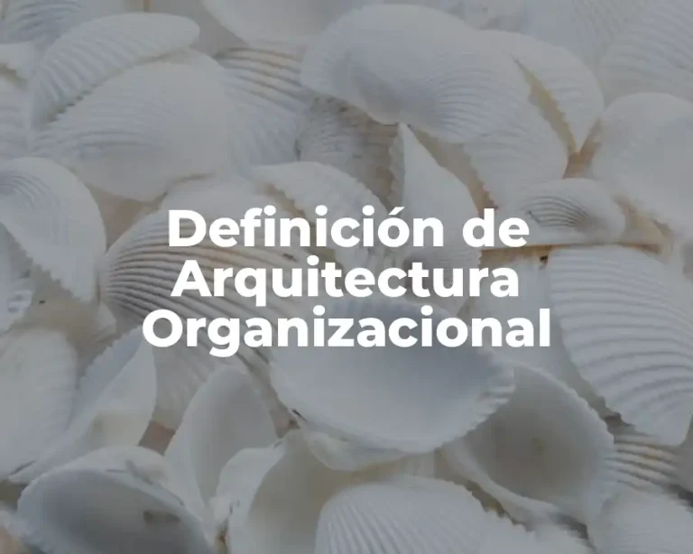 Definición de Arquitectura Organizacional