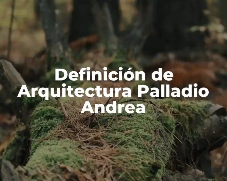 Definición de Arquitectura Palladio Andrea
