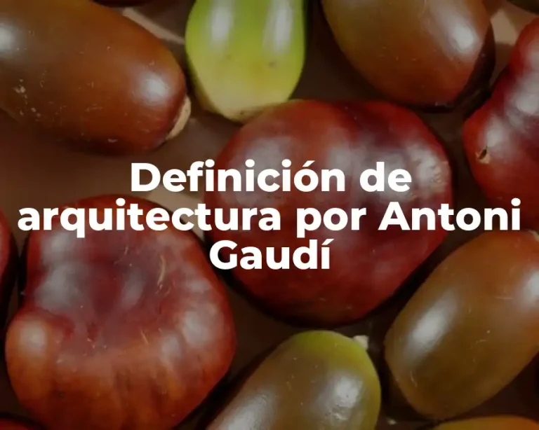 Definición de arquitectura por Antoni Gaudí