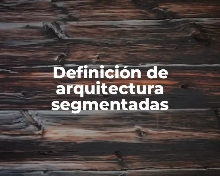 Definición de arquitectura segmentadas